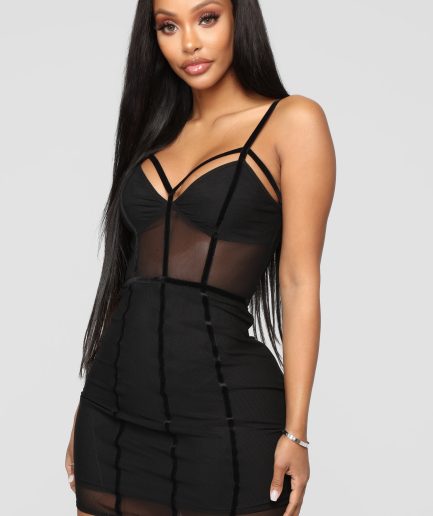 Avenge Mesh Dress - Black