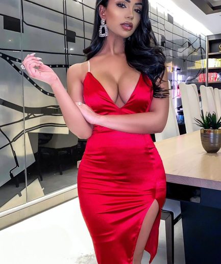 Don't Doubt Me Midi Dress - Red