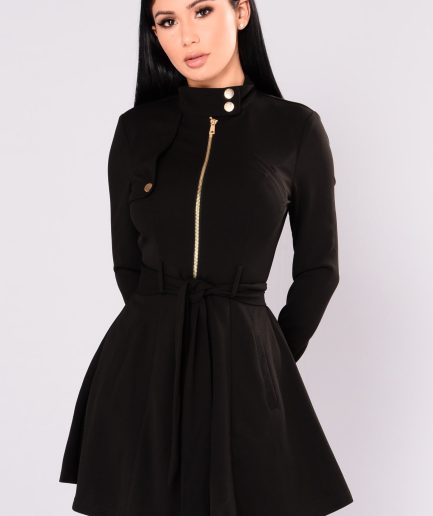 Feeling Fancy Collar Jacket - Black