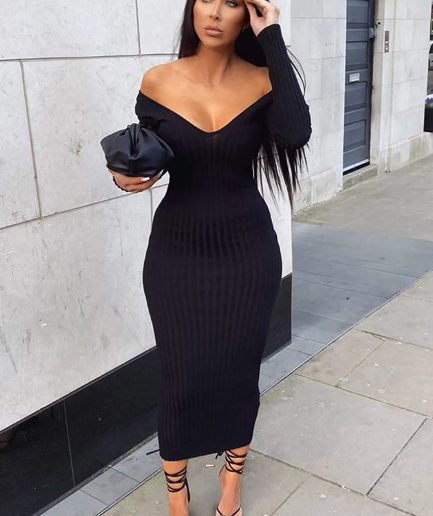 Kallan Knit Dress - Black