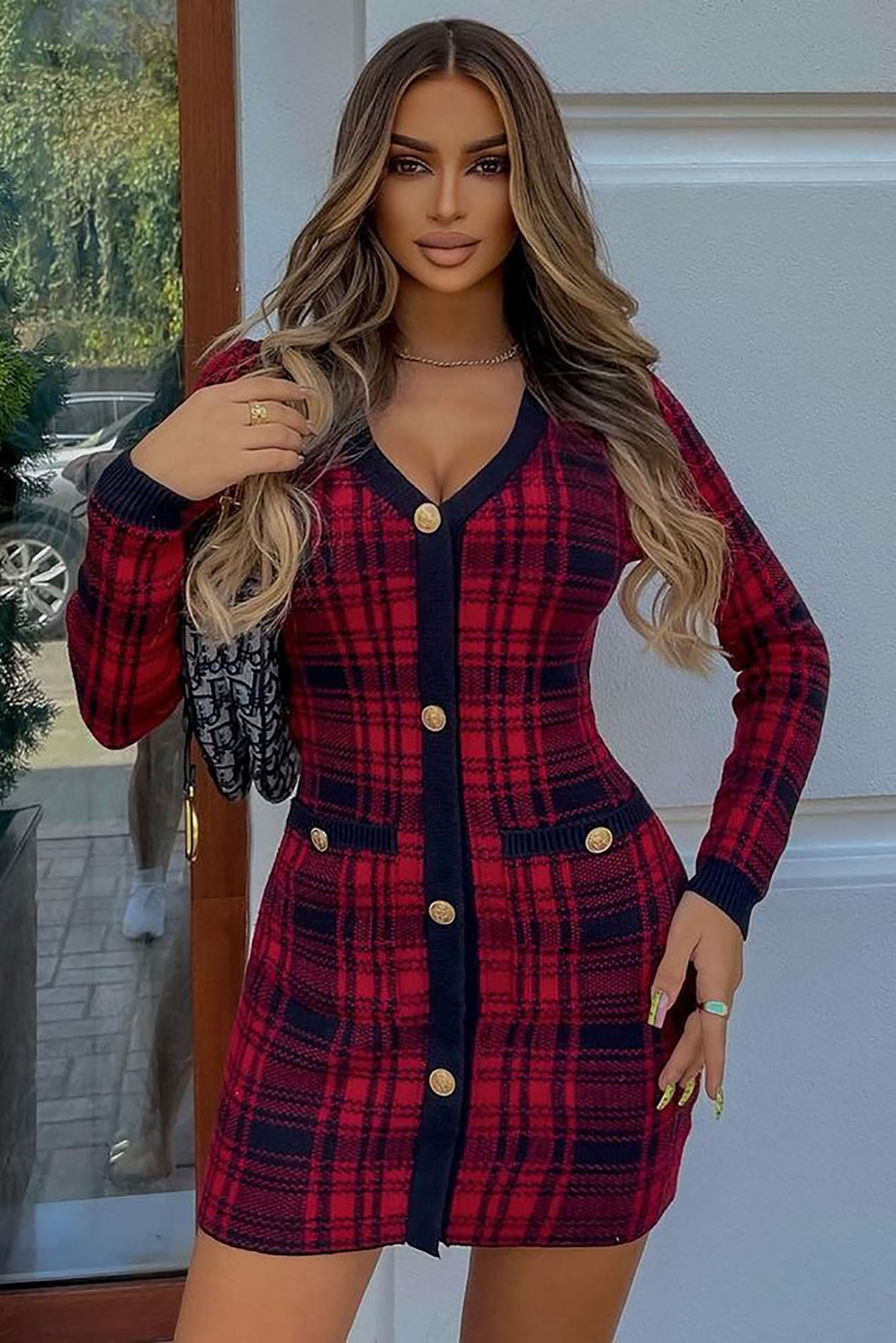 PowerHourPlaidMiniDress-Red_MER